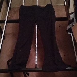 Black pinstripe pants